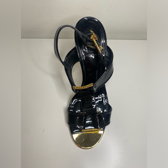 TORY BURCH Logo Patemt Heeled Slingback Sandals - Picture 4 of 15